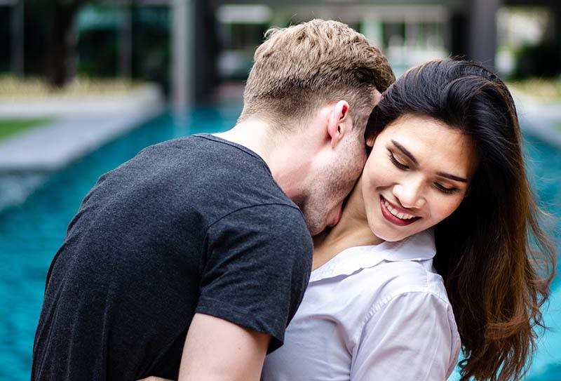 Kissing neck shows deep intimacy